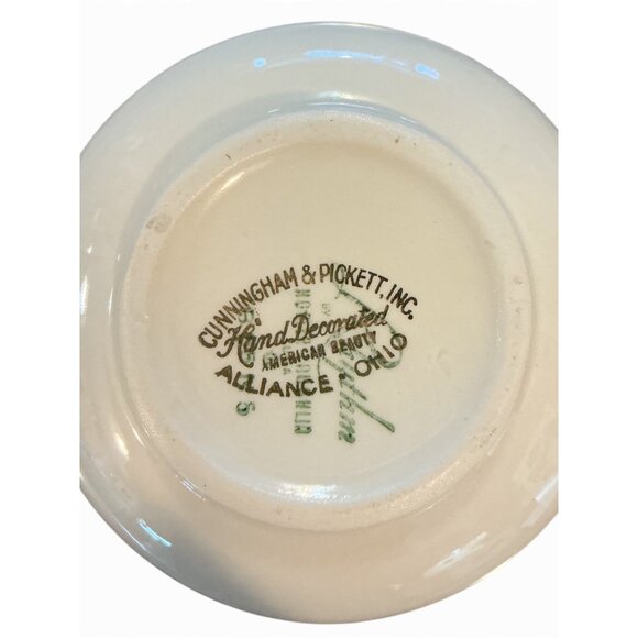 Cunningham & Pickett Rose Creamer Pitcher Floral Design 5" Wide 3.5" Tall Porcel - Picture 8 of 9